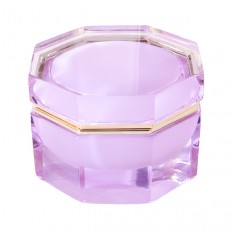 Octagonal lavender Murano glass box